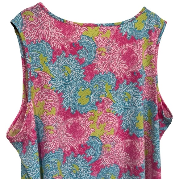 Belle by Kim Gravel Relaxed Pink and Blue Tank Top - Picture 6 of 9